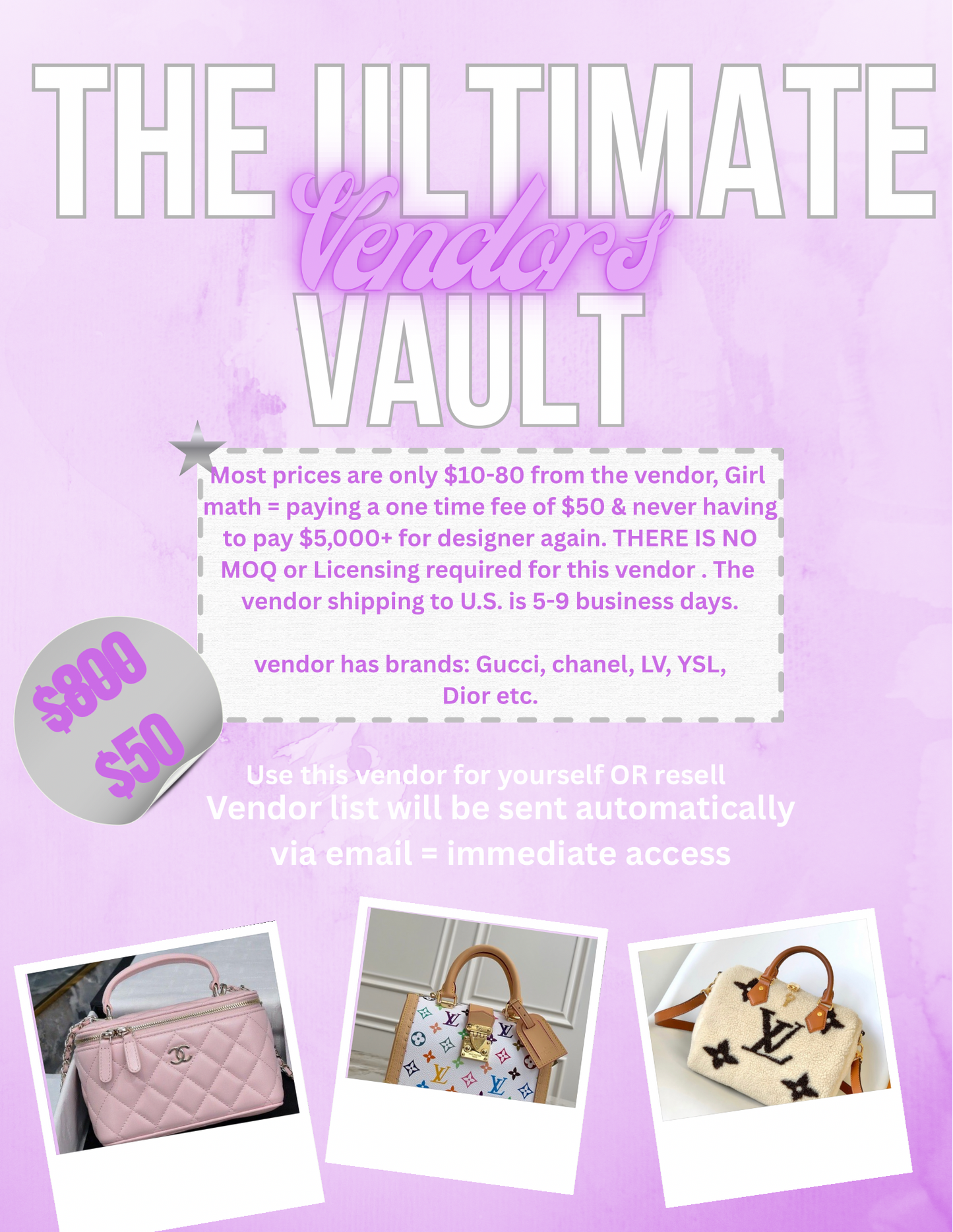 The Ultimate Vendor Vault + Build, Brand and Resell For Profit(MUST HAVE)