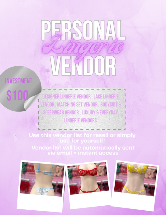 Personal Lingerie Vendor